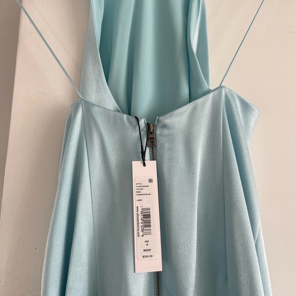NWT Alice+Olivia Satin Maxi Dress in Powder Blue - Picture 7 of 7